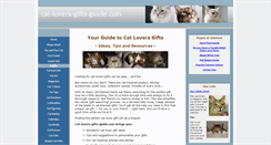 Desktop Screenshot of cat-lovers-gifts-guide.com